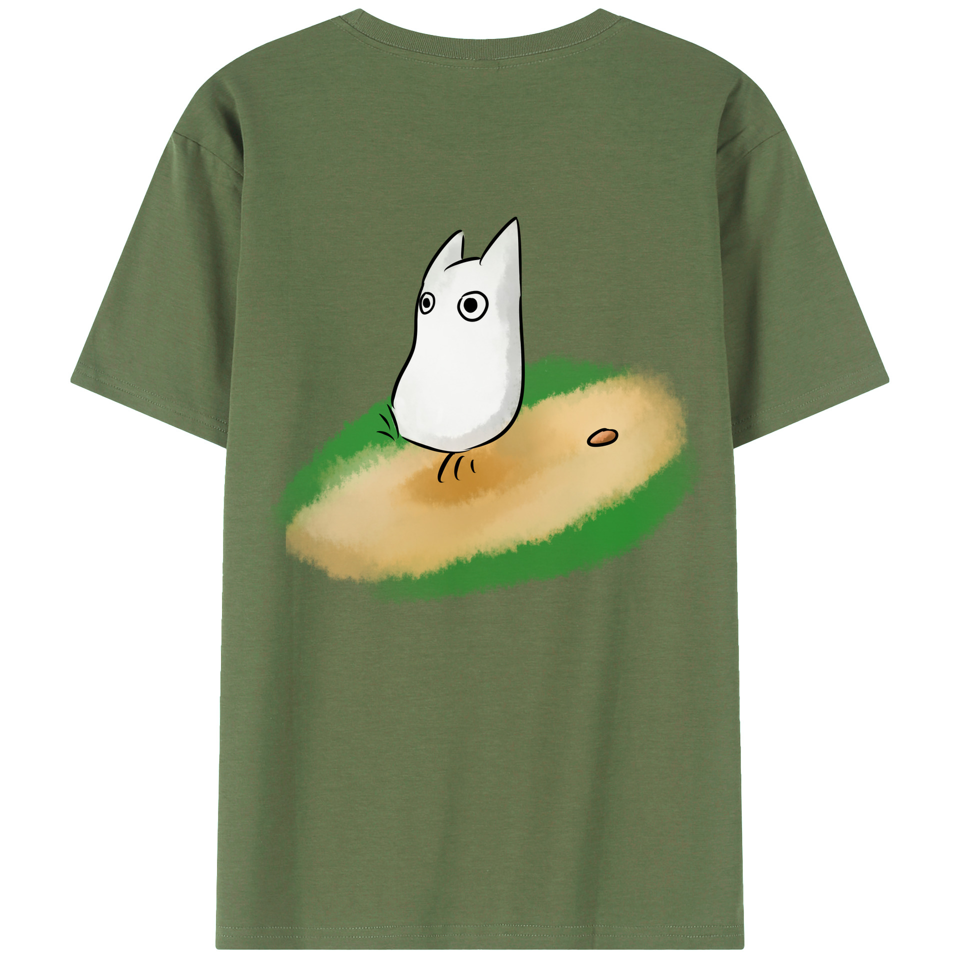 （画像用） となりのトトロ 草壁メイ 草壁サツキ My Neighbor Totoro Satsuki Kusakabe Mei Kusakabe 綿100％ メンズ半袖Tシャツ（バックプリント） 通気性